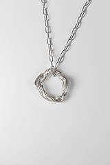 Náhrdelníky - Strieborný náhrdelník lamellae - 16567234_