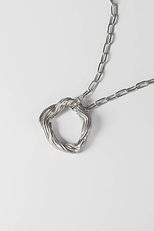 Náhrdelníky - Strieborný náhrdelník lamellae - 16567233_