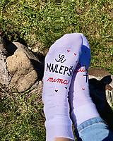 Ponožky, pančuchy, obuv - Maľované ponožky pre najlepšiu mamu - 16567579_