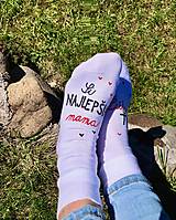 Ponožky, pančuchy, obuv - Maľované ponožky pre najlepšiu mamu - 16567581_