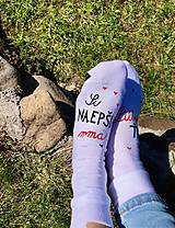 Ponožky, pančuchy, obuv - Maľované ponožky pre najlepšiu mamu - 16567583_