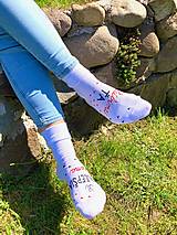 Ponožky, pančuchy, obuv - Maľované ponožky pre najlepšiu mamu - 16567585_