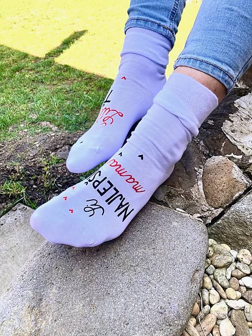 Maľované ponožky pre najlepšiu mamu