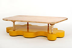 Nábytok - Konferenčný stolík "Yellow shapes" - 16567324_