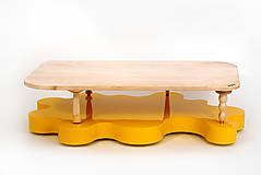 Nábytok - Konferenčný stolík "Yellow shapes" - 16567325_