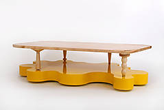 Nábytok - Konferenčný stolík "Yellow shapes" - 16567329_