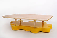 Nábytok - Konferenčný stolík "Yellow shapes" - 16567332_