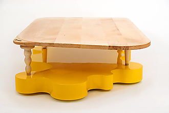 Nábytok - Konferenčný stolík "Yellow shapes" - 16567342_