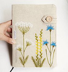 Papiernictvo - Zápisník A5 - Kvety (ručne maľovaný) - 16569859_