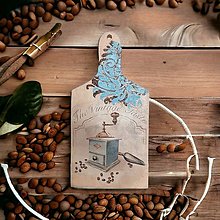 Dekorácie - Lopárik mlynček káva - 16568766_