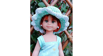 Hračky - Klobúčik pre bábiku mini Paola Reina. - 16569216_