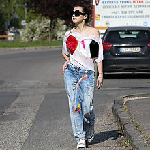 Sukne - Origo sukňa jeans maxi čary mary- SvM - 16570695_