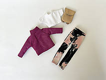 Hračky - Kábat, batoh, nohavice a tričko pre bábiky Barbie a podobné - 16570081_
