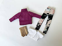Hračky - Kábat, batoh, nohavice a tričko pre bábiky Barbie a podobné - 16570082_