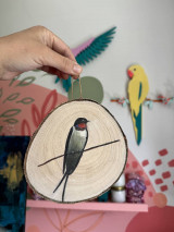 Obrazy - Vtáčky drevené- dekorácia na stenu - 16572965_