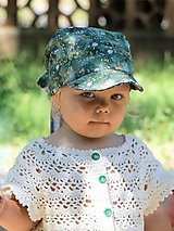 Detské čiapky - Letný detský šilt na zelenej lúke - prémiová bavlna - 16572902_