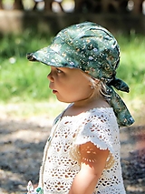 Detské čiapky - Letný detský šilt na zelenej lúke - prémiová bavlna - 16572906_