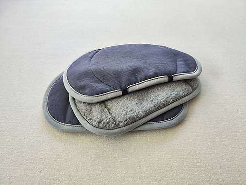Detský textil - VLNIENKA zmenšovacia vložka do autosedačky Joie i spin 360 100% Merino top super wash Natural 100% ľan Antracit - 16572039_