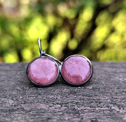 Náušnice - Visiace náušnice (CHO) Rodonit - 16572476_