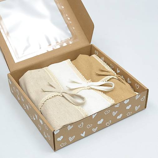Úžitkový textil - Set kuchynských ľanových utierok na riad LERA béžová - 16571224_