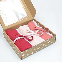 Úžitkový textil - Set kuchynských ľanových utierok na riad LERA ružová - 16571775_