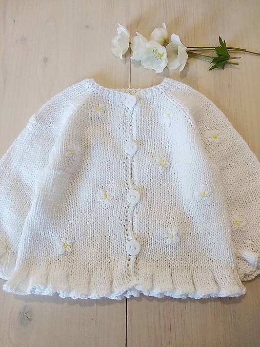 Detské oblečenie - Svetrík s volánikom 100% Cotton - 16571217_
