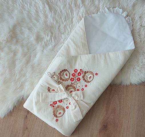 Detský textil - Zavinovačka s výšivkou - 16571388_