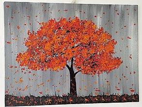 Obrazy - Jesenný strom - 16571347_