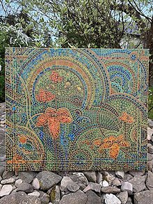Obrazy - Mozaika kvety - 16573113_