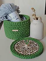 Úžitkový textil - Háčkovaný košík mandala - 16572840_