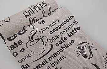 Úžitkový textil - Kuchynská utierka s vaflovou štruktúrou (Cafe latte) - 16574743_