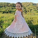 Hračky - Ružové kamienkové šaty pre bábiku Paola reina - 16574588_