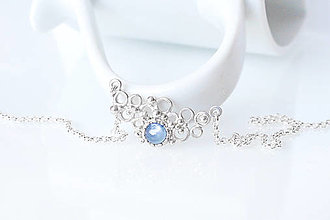 Náhrdelníky - bublinkový náhrdelník s kyanitom - 16573445_
