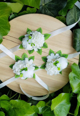 Náramky - náramky pre družičky biele ivory - 16573178_