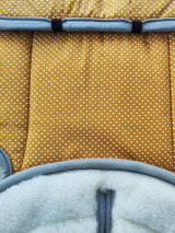 Detský textil - VLNIENKA novorodenecká zmenšovacia vložka do autosedačky  Cybex Cloud Z i-Size Plus proti poteniu Bodka horčica - 16574030_