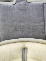 Detský textil - VLNIENKA podložka do autosedačky Maxi-Cosi Pebble 360 100% Merino top Super wash Natural 100% lan Antracit - 16574119_