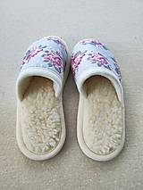 Ponožky, pančuchy, obuv - VLNIENKA barefoot papuče na doma 100% ovčia vlna MERINO Baranček Ružičky - 16574150_