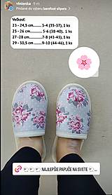 Ponožky, pančuchy, obuv - VLNIENKA barefoot papuče na doma 100% ovčia vlna MERINO Baranček Ružičky - 16574255_