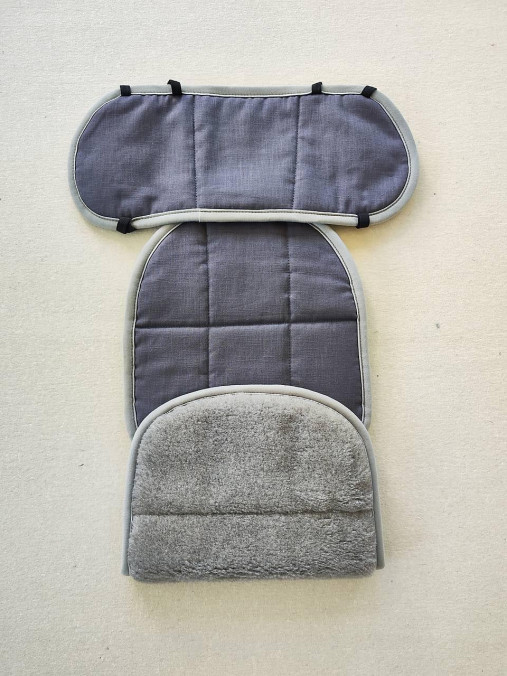Detský textil - VLNIENKA Podložka do autosedačky  Joie i Traver Signature 15/36 kg 100% Merino TOP SUPER WASH Grey 100% lan Antracit - 16573945_