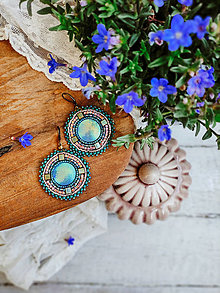 Náušnice - Madaba  earrings n.18 - vyšívané náušnice - 16573419_