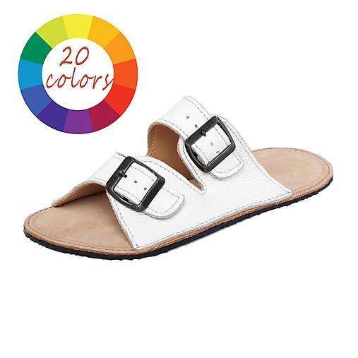 Ponožky, pančuchy, obuv - Kožené sandále, našuchovačky - 16573867_