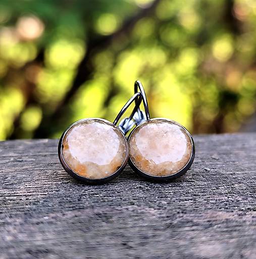 Náušnice - Visiace náušnice (CHO) Oranžový kalcit - 16573617_