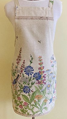 Úžitkový textil - Zástera - lúčne kvety 1 - 16574852_