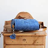 Kabelky - Kožená kabelka *Suede Cobalt Blue* - 16573131_