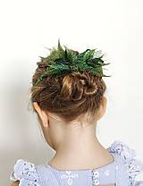 Ozdoby do vlasov - Kvetinový hrebienok "v papradinách" - 16574945_