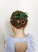 Ozdoby do vlasov - Kvetinový hrebienok "v papradinách" - 16574947_