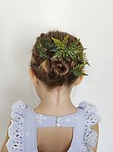 Ozdoby do vlasov - Kvetinový hrebienok a vlásenky "papradie" - 16574948_