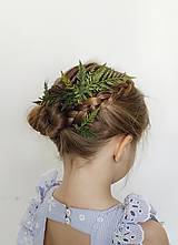 Ozdoby do vlasov - Kvetinový hrebienok a vlásenky "papradie" - 16574949_