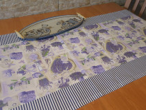 Úžitkový textil - Běhoun - Levandule v proužku - 15002836_