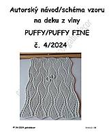 Návody a literatúra - Autorský návod/schéma vzoru na deku z vlny PUFFY/PUFFY FINE č. 4/2024 - 16574322_